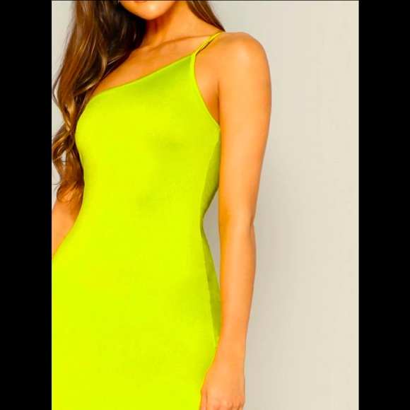 Neon One Shoulder Dress - Picture 6 of 6